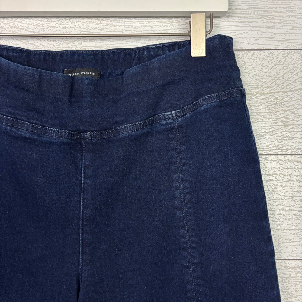 Universal Standard Wide Leg Pull On Jeans Stretch Dark Wash Denim 10 12 - Picture 5 of 5